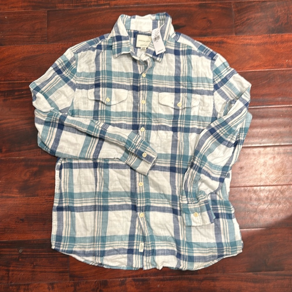 American Eagle AE Super Soft Plaid Flannel Shirt L